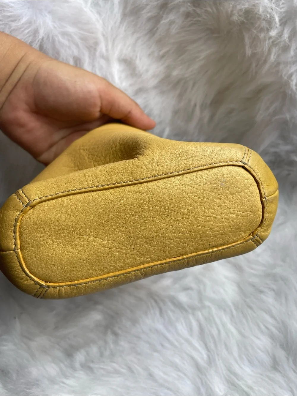 Coach Mustard Yellow Leather Shoulder Bag